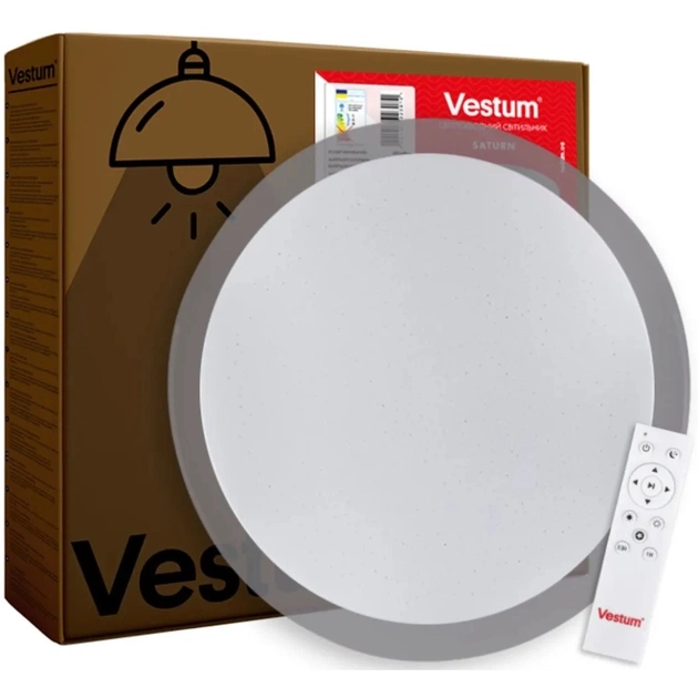 Світильник Vestum SATURN зоряне небо 60W 3000К-6500К з ДК (VS-91013) - зображення 1