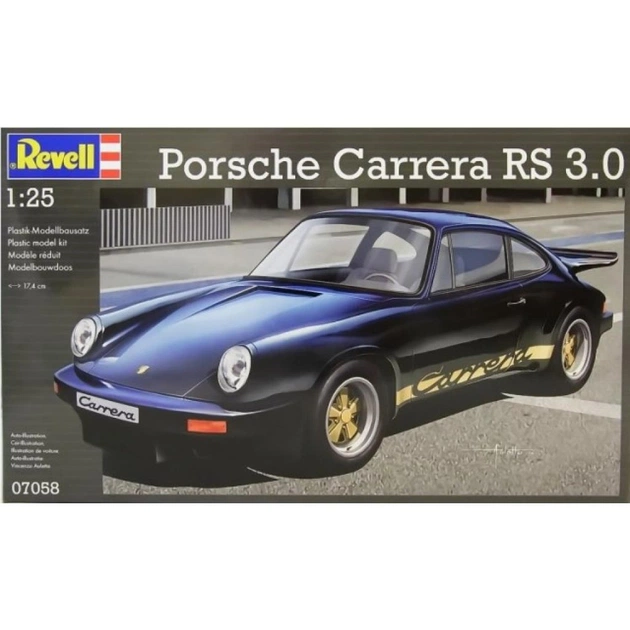 Збірна модель Revell Автомобіль Porsche Carrera RS 3.0 black 1:25 (7058) - изображение 1