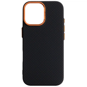 Чохол до мобільного телефона Armorstandart LikeCarbon2 SE MagCase Apple iPhone 17 Kevlar Black Orange (ARM89163) зображення 1