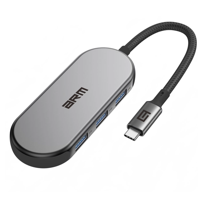 Концентратор Armorstandart USB-C to HDMI 4K, PD, 3USB, SD, microSD Grey (ARM69366) - изображение 1