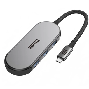 Концентратор Armorstandart USB-C to HDMI 4K, PD, 3USB, SD, microSD Grey (ARM69366) зображення 1
