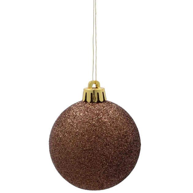 Ялинкова іграшка Chomik пластикові кульки 8 шт, 6 см, шампань (5900779893979_2) - picture 3