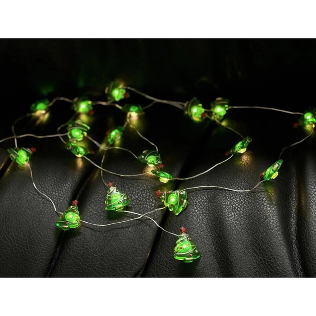 Гирлянда Chomik Елка струна 2,2м, 20 LED теплый белый, 2АА (5900779854192) - изображение 5