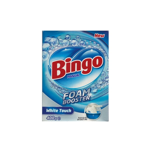 Пральний порошок Bingo Для ручного прання Для білих речей 400 г (8690536920594) - зображення 1