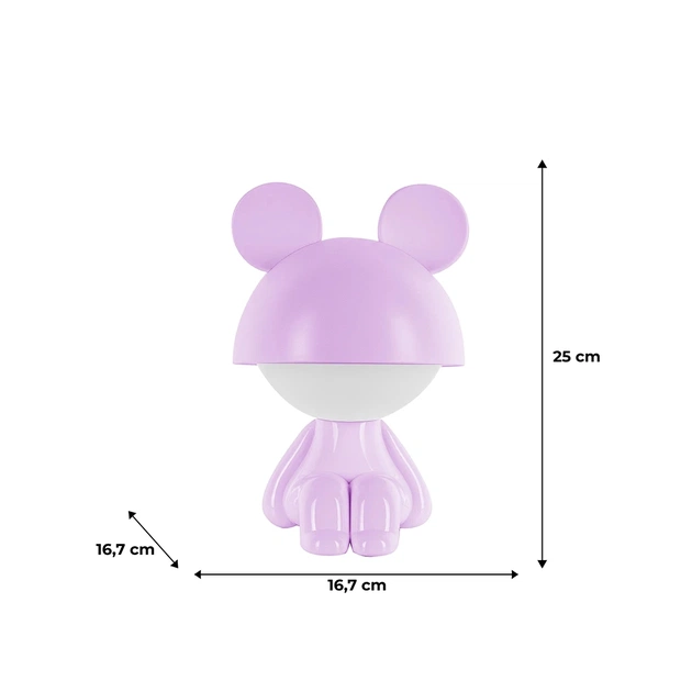 Нічник Kite Світильник LED з акумулятором Cute Mouse, фіолетовий (K25-316-2-5) - picture 6