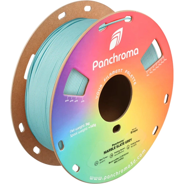 Пластик для 3D-принтера Polymaker PLA PANCHROMA MARBLE 1,75mm 1kg SLATE GREY (CA04004) - изображение 1