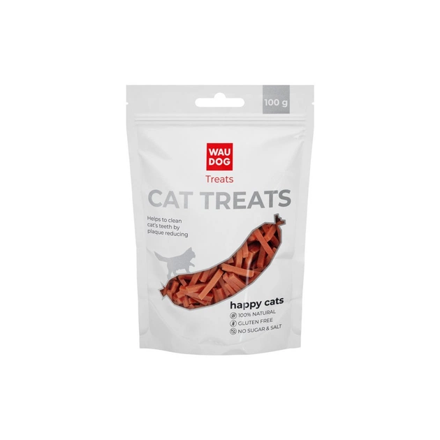 Ласощі для котів WAUDOG Treats Кролячі смужки 100 г (4441) - зображення 1