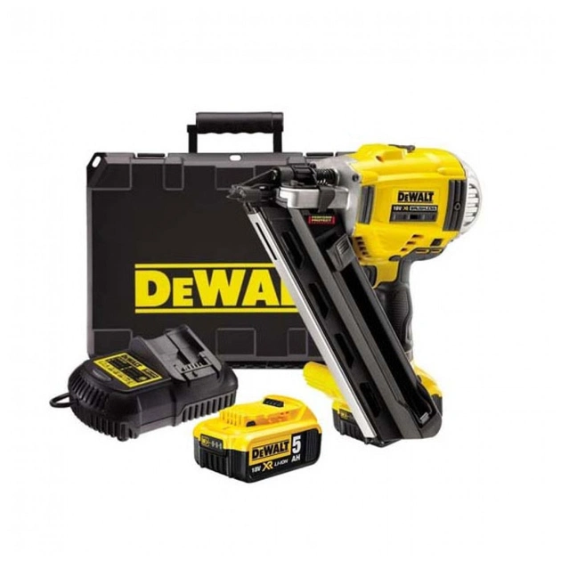 Цвяхозабивач DeWALT 18V, 2x5Ah, діаметр/довжина цвяха 3.3/90 мм, кейс (DCN692P2) - picture 2