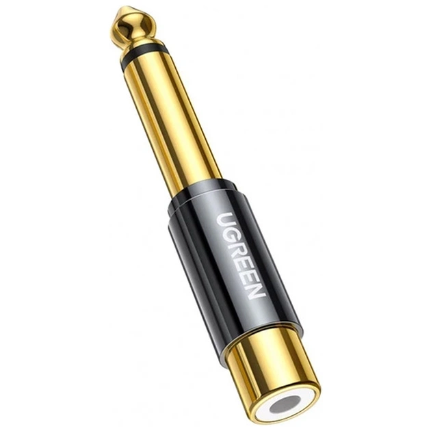Перехідник 6.35mm M to RCA F AV169 black Ugreen (80731) - зображення 1