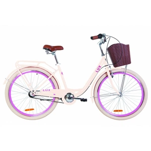 Велосипед Дорожник 26" LUX PH рама-17" 2019 бежевий, багажник + кошик (OPS-D-26-067) зображення 1