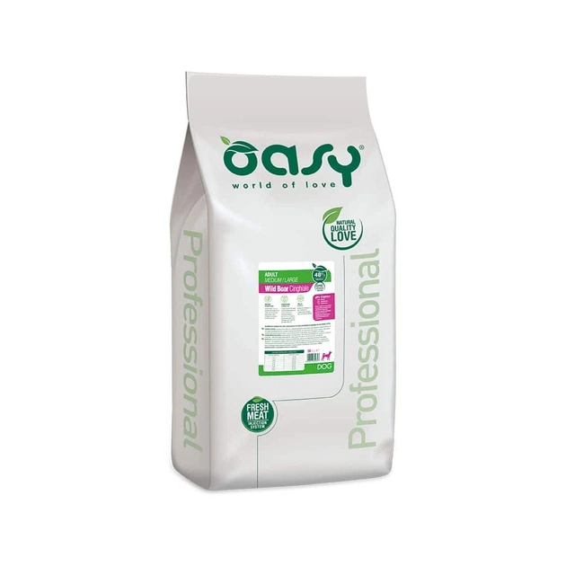 Сухой корм для собак OASY One Animal Protein ADULT Medium/Large с диким кабаном 18 кг (8053017349343) - изображение 1