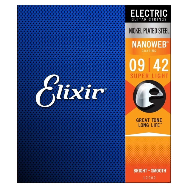 Струны для гитары Elixir 12002 Nanoweb Nickel Plated Steel Super Light (09-42) (236048) - изображение 1