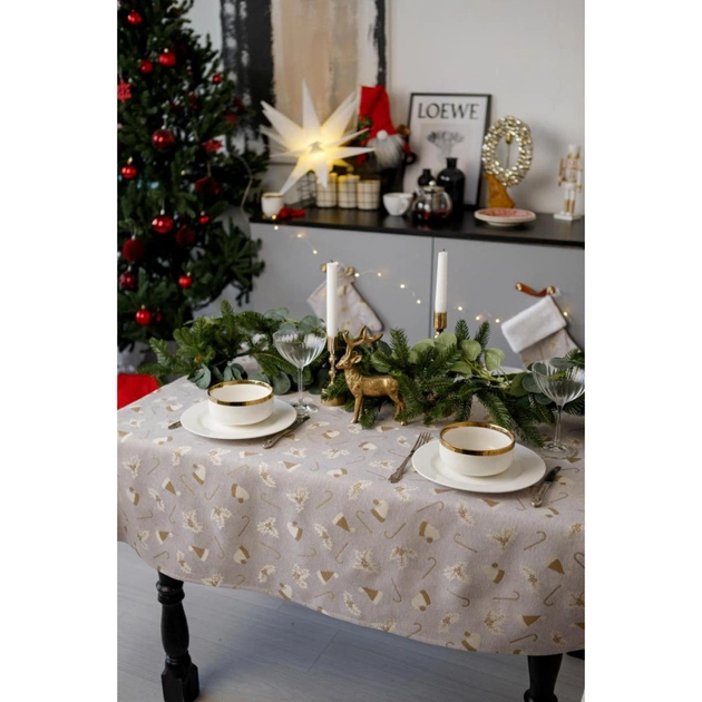 Скатертина Прованс Шапочки на бежевому 136х180 см (036551) - picture 4