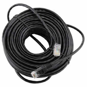 Патч-корд 15м, UTP, cat.5e, CCA, black Ritar (PCR-CCA/15Bk) зображення 1