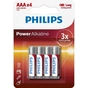 Батарейка Philips AAA LR03 Power Alkaline * 4 (LR03P4B/10) - зменшене зображення 1