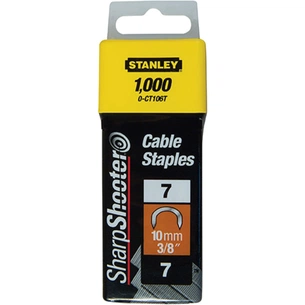 Скоби для будівельного степлера Stanley CABLE, тип "7", L=10мм, напівкруглі, 1000шт. (1-CT106T) изображение 1