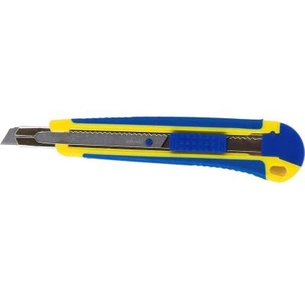 Ніж канцелярський Buromax 9 мм, metal runners, rubber inserts (BM.4601) изображение 1