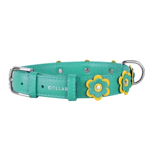 Нашийник для тварин Collar GLAMOUR з оздобленням "Аплікація" Ш 35 мм Д 46-60 см ментоловий (350413) зображення 1