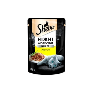 Вологий корм для кішок Sheba cij POU з куркою в желе 85 г (4770608257224) зображення 1