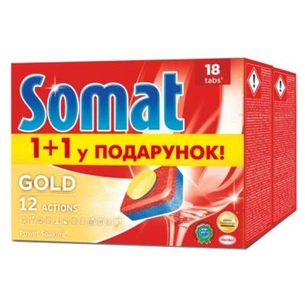 Таблетки для посудомийних машин Somat Gold Duo 2x18шт (9000101076288) зображення 1