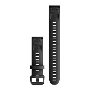 Ремінець до смарт-годинника Garmin fenix 7S, 20mm QuickFit Black Silicone (010-13102-00) зображення 1