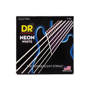 Струни для гітари DR Strings NEON White Electric - Light Heavy (09-46) (NWE-9/46) зображення 1