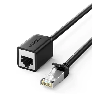 Патч-корд 2м, F/UTP Cat 6 Ethernet RJ45 Extension Male/Female Patch Cords NW112 Black Ugreen (11281) зображення 1