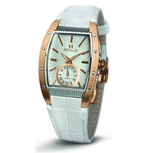 Наручний годинник Seculus 1667.2.1069 white, pvd-r, white leather зображення 1