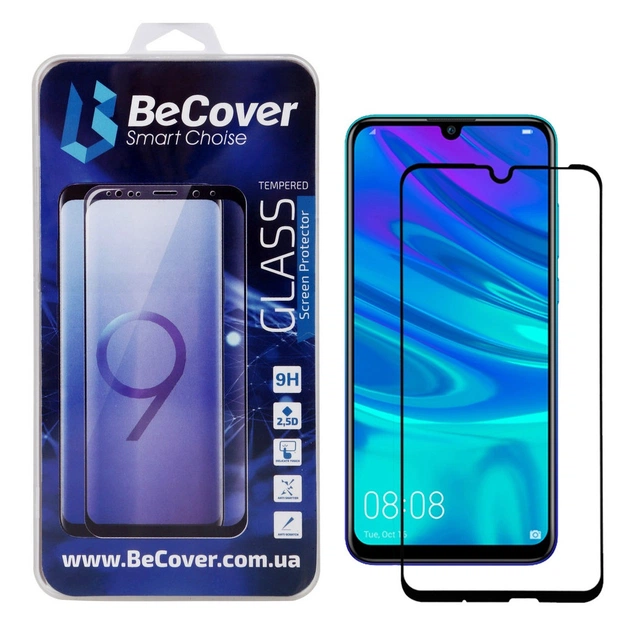 Скло захисне BeCover Full Glue & Cover Huawei P Smart 2019 Black (703136) - изображение 1
