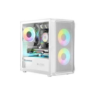 Корпус Logic concept PORTOS MESH+GLASS ARGB fans 3x120mm WHITE (AM-PORTOS-20-0000000-0002) зображення 1