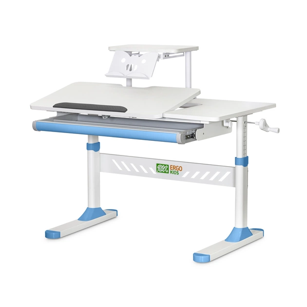 Парта ErgoKids с полкой Blue (TH-310 W/BL + BD-S30 BL) - изображение 1