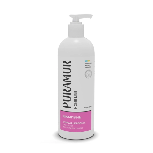 Шампунь для животных Puramur Hypoallergenic для сухой и чувствительной кожи 200 мл (4823082437023) - изображение 1