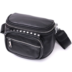 Сумка Vintage З натуральної шкіри Чорна (22388) зображення 1