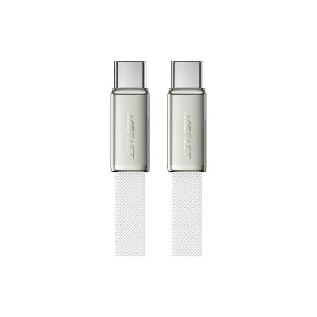Дата кабель USB-C to USB-C 1.2m 60W 3A nylon white Acefast (6974316286257) - зображення 1