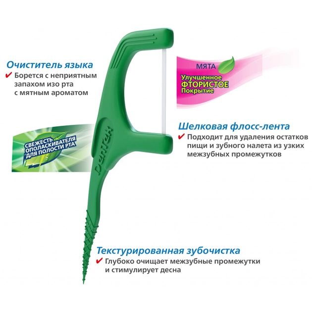 Флос-зубочистки DenTek Освіжаюче очищення 75 шт. (47701002575) - picture 4