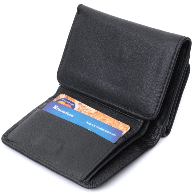 Гаманець ST Leather З натуральної шкіри Чорний (22722) - изображение 7