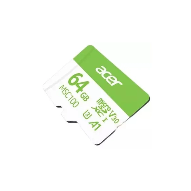 Карта памяти Acer 64GB microSD MSC100 /U3/V30/A1/C10 R 100MB/s / Write 30MB/s (BL.9BWWA.336) - изображение 1
