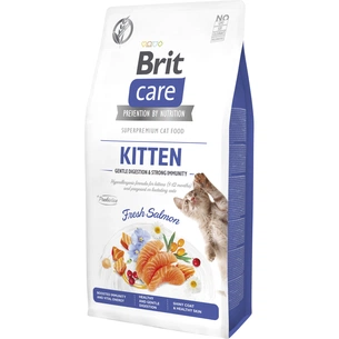 Сухий корм для кішок Brit Care Cat GF Kitten Gentle Digestion Strong Immunity з лососем 7 кг (8595602565054) зображення 1