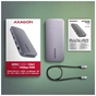 Концентратор AXAGON USB-C 12-in-1 HDMI + DisplayPort + RJ45 1000Mbps + PD100W aluminum gray (HMC-12GM2) - preview 12