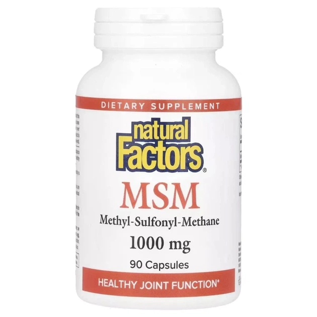 Вітамінно-мінеральний комплекс Natural Factors ЧСЧ, 1000 мг, MSM, 60 вегетаріанських капсул (NFS-02652) - зображення 1