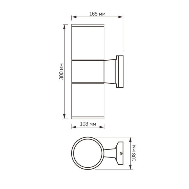 Світильник Videx LED AR082G IP54 E27x2 (VL-AR082G) - picture 2