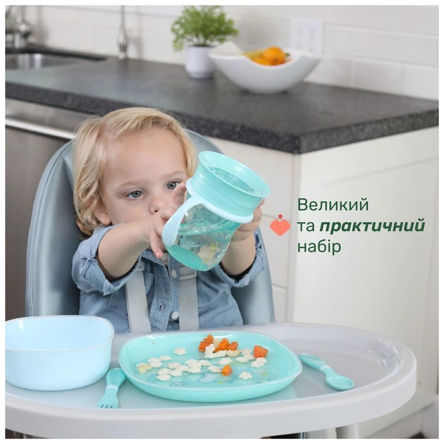 Набір дитячого посуду Chicco Set Pappa 12 м+ Блакитний (16201.25) - picture 6