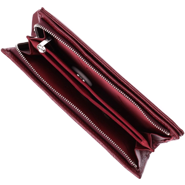 Гаманець ST Leather З натуральної шкіри Бордовий (22534) - зображення 8
