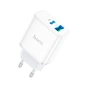 Зарядний пристрій HOCO C105A Stage 1xUSB-C PD20W + 1xUSB QC3.0 White (6931474782946) - зменшене зображення 1