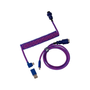 Дата кабель USB 2.0 AM to USB-C 1.08m Premium Coiled Aviator Angled purple Keychron (CAB3_KEYCHRON) зображення 1