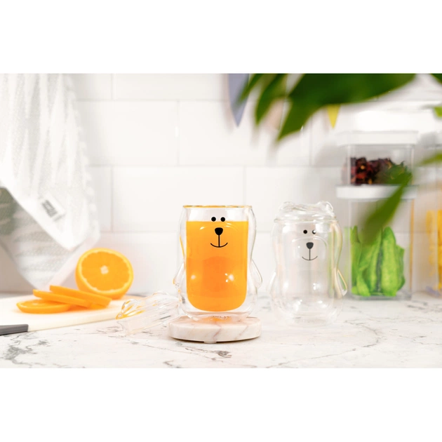 Набір склянок Ardesto Animals з кришкою 300 мл 2 шт прозорий (AR2630BBR) - picture 6