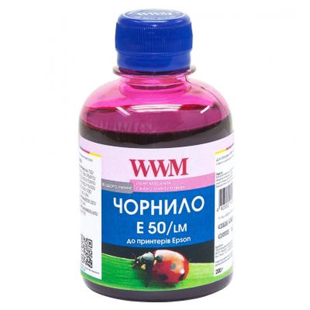 Чернила WWM Epson Stylus Photo R200/R340/RX620 1000г Light Magenta Water (E50/LM-4) - изображение 1