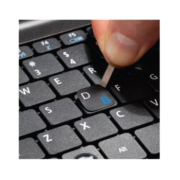 Наліпки на клавіатуру СolorWaу непрозора чорна, біло-синя (CW-BWBL) - picture 4