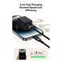 Дата кабель USB 2.0 AM to Lightning 1.0m 2.4A red+black Baseus (P10377801U01-01) - зменшене зображення 8