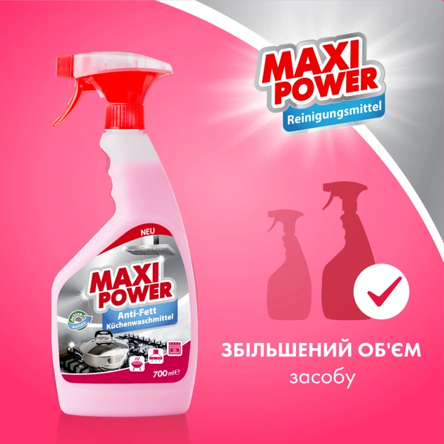 Спрей для чищення кухні Maxi Power Anti-Fett 700 мл (4823098412069) - изображение 3